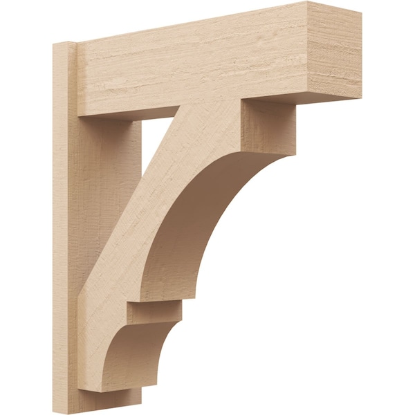 Ekena Millwork 8-in W x 26-in D x 30-in H Balboa Block Rough Cedar Woodgrain TimberThane Outlooker, Primed Tan OUTUR080X26X30BOA44RCPR - main